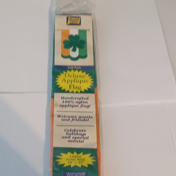 New Vintage Meadow Creek St. Patrick's Day Irish Flag Shamrock Green 28 x 40 - Picture 4 of 6